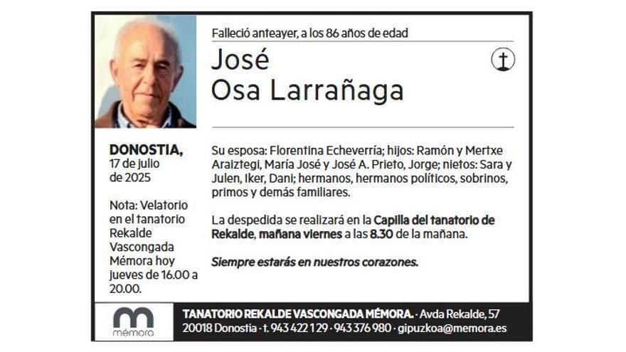 JOSE OSA LARRAÑAGA