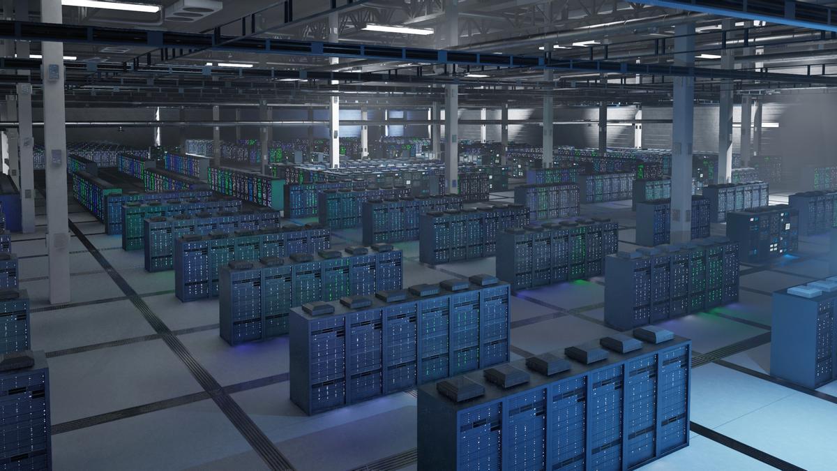 Imagen del interior de un centro de datos.