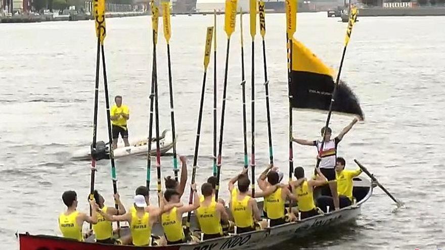 Orio B celebra su triunfo en Portugalete