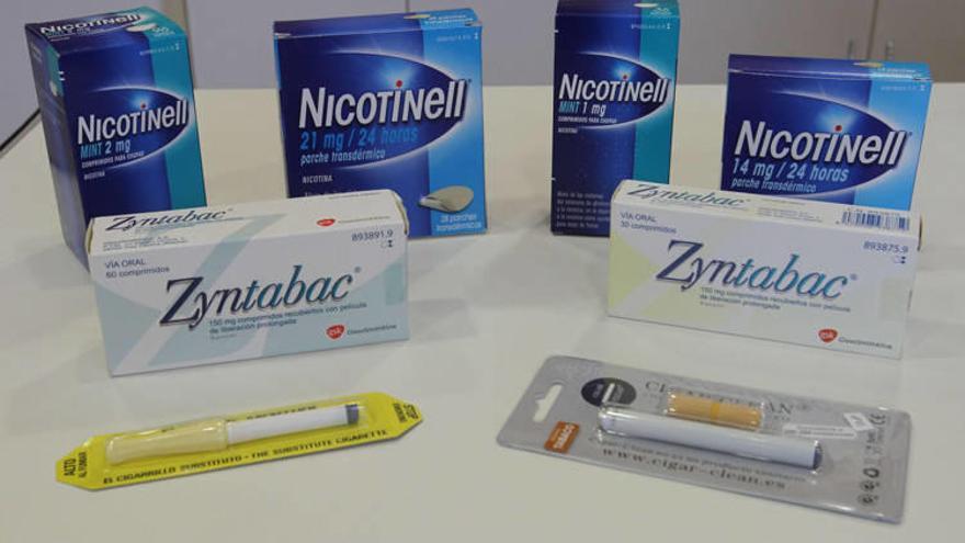 Los fármacos que ofrece el SNS-O consisten en parches de nicotina, Vareniclina y Bupropion.