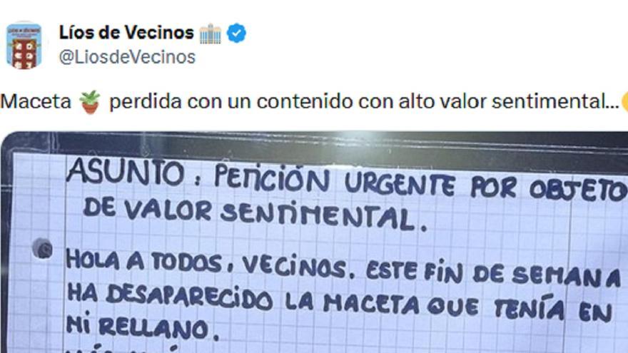 Lío en una comunidad por el robo de las cenizas de los padres de una vecina