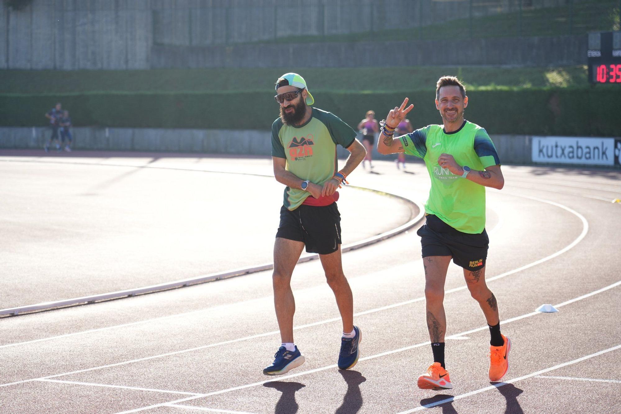 Basauri arropa a Yeray González en la final de su reto '12 maratones en 12 meses' por la asociación CNTTB1