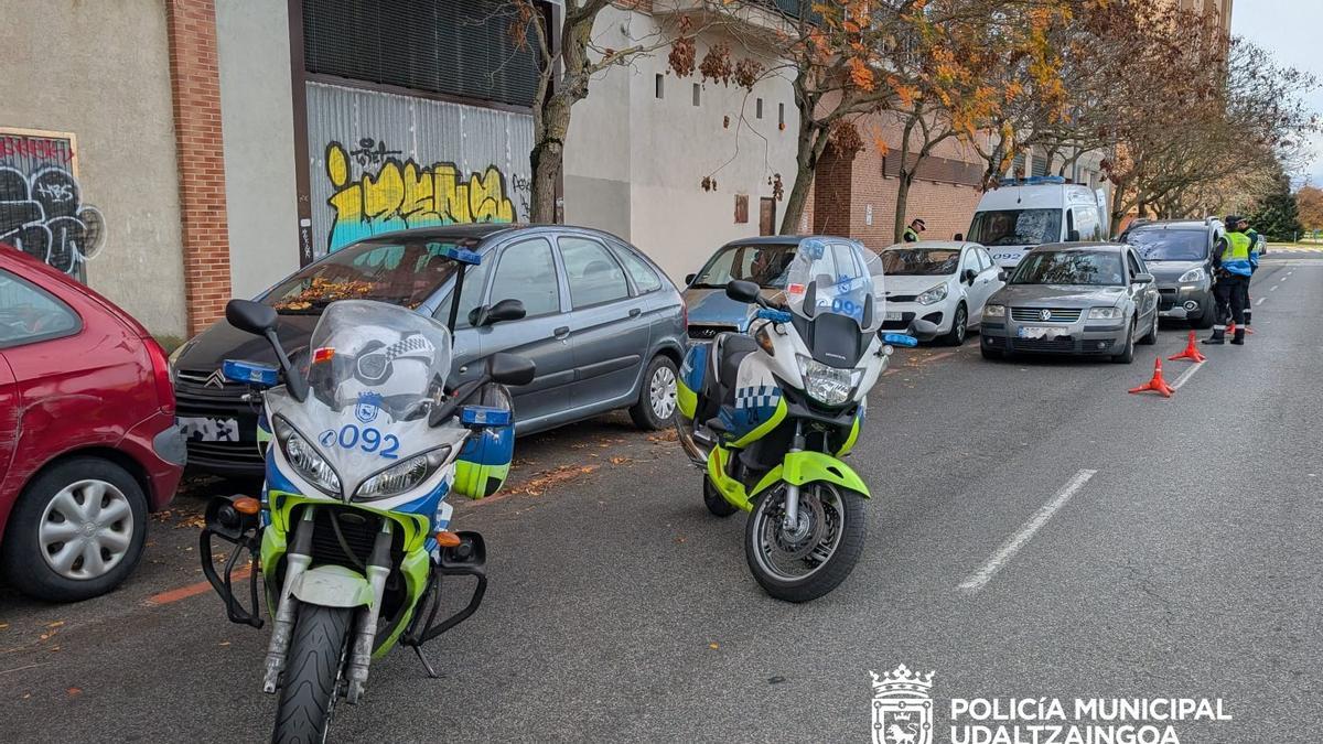 Control de Policía Municipal de Pamplona.