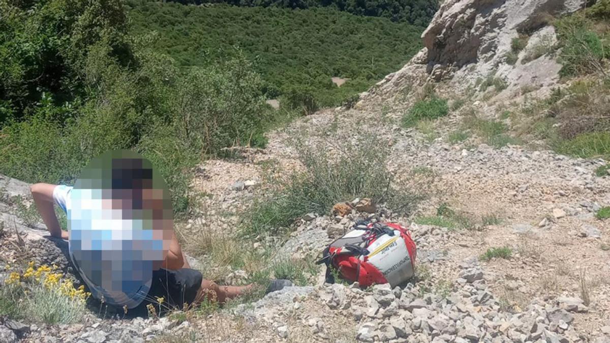 Imagen del rescate proporcionada por los Bomberos.