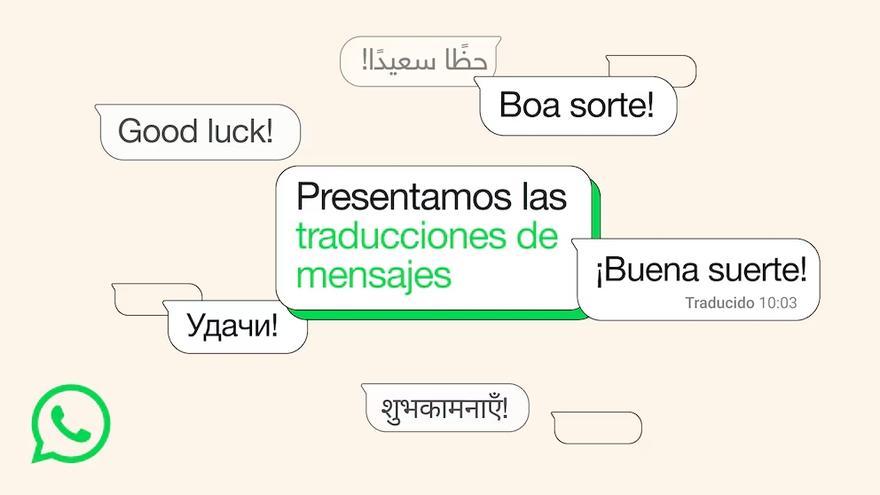 WhatsApp ha incorporado la posibilidad de traducir los mensajes recibidos.