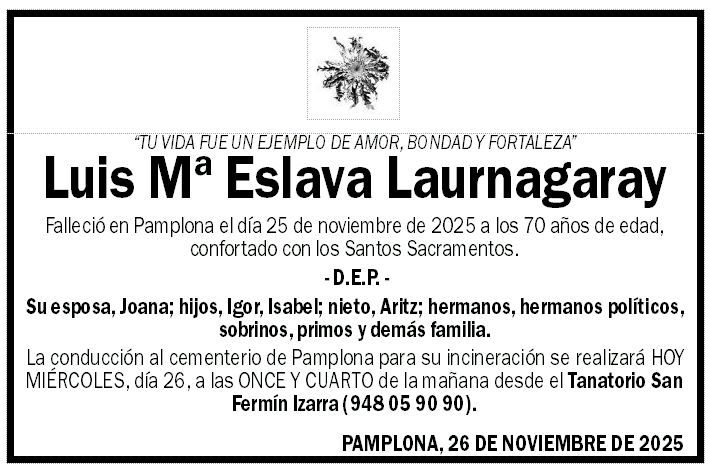 Luis Mª Eslava Laurnagaray