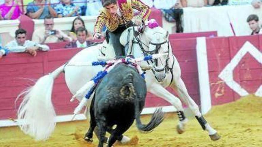 Guillermo con ‘Pirata’ en la faena de los máximos trofeos.