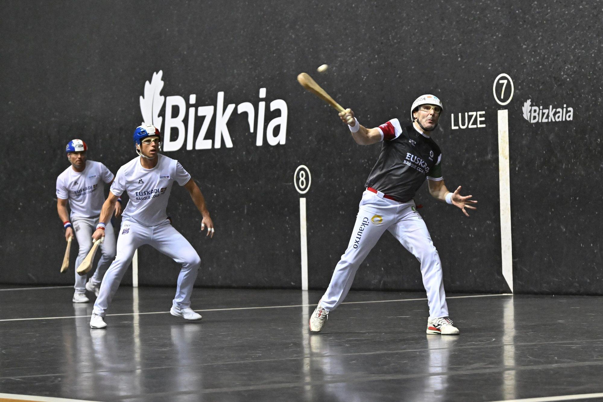 En imágenes: Final de pala corta de la Liga de Naciones de 36 metros entre Euskal Selekzioa y Francia