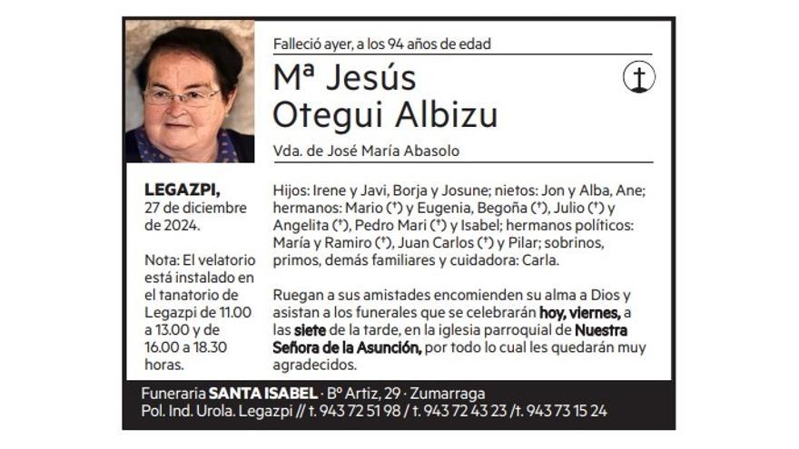 Mª Jesús Otegui Albizu