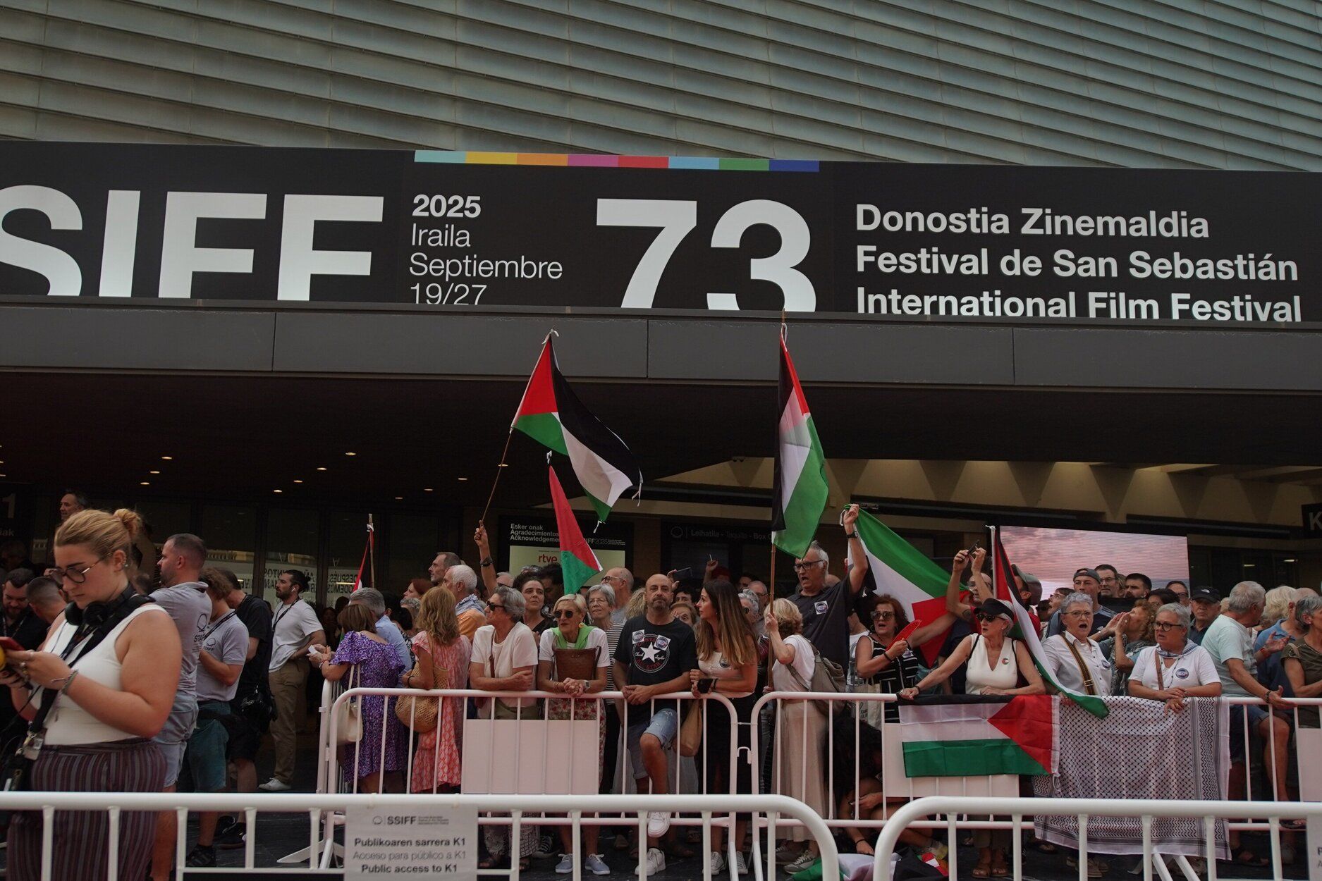 Las protestas por Palestina toman la alfombra roja