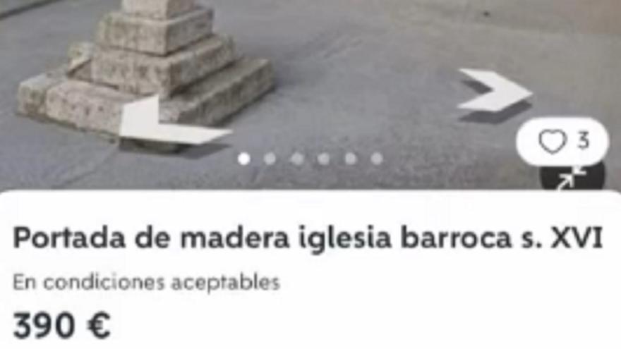 Descubren que el cura del pueblo vende en Wallapop las puertas de la iglesia