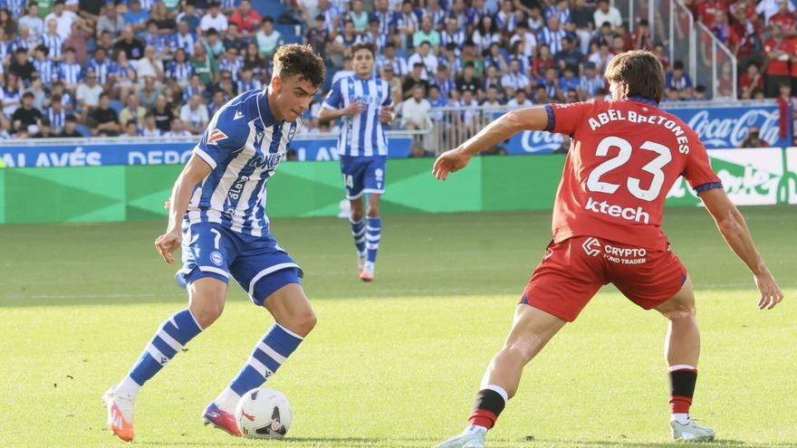 El 1x1 del Alavés-Osasuna: Ángel Pérez, una y otra vez