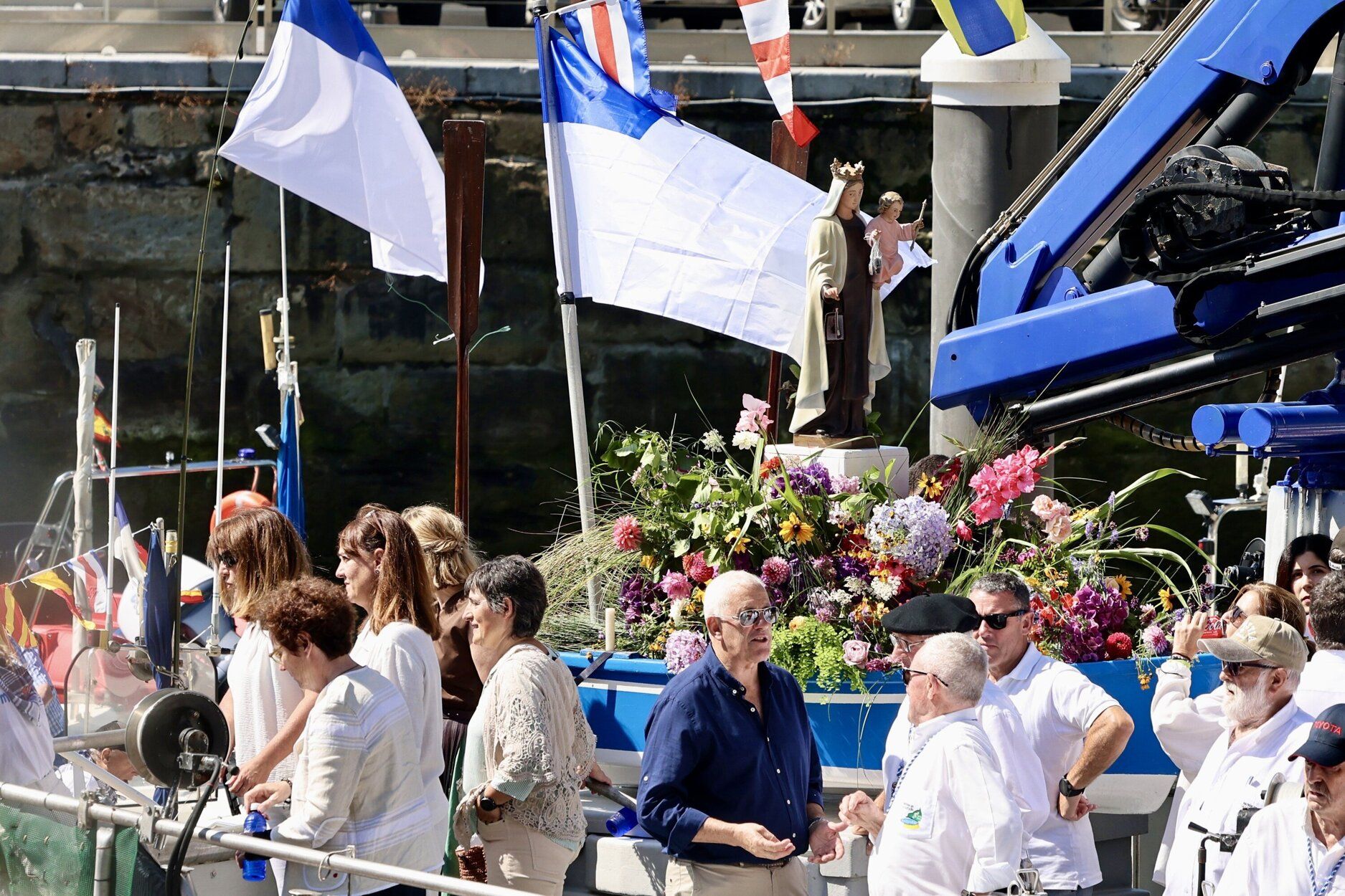 La procesión virgen del Carmen en el Barco Isturiz