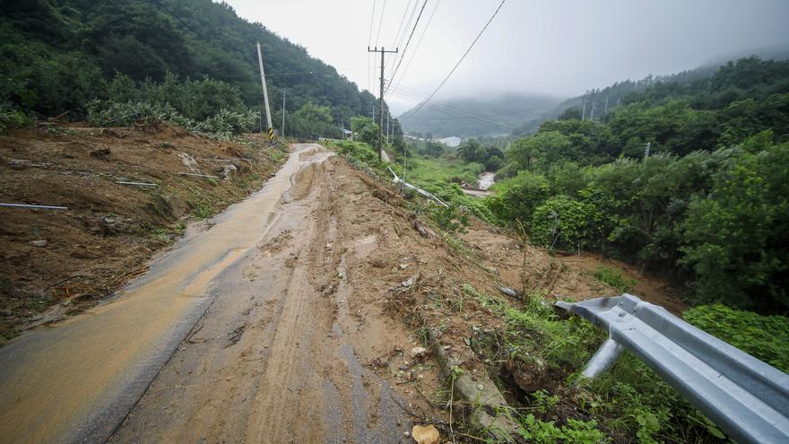 Cuatro días de lluvias torrenciales en Corea del Sur dejan al menos nueve muertos y más de 7.000 evacuados