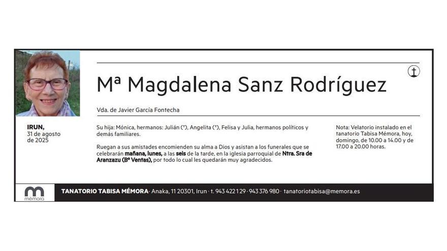 Mª Magdalena Sanz Rodríguez