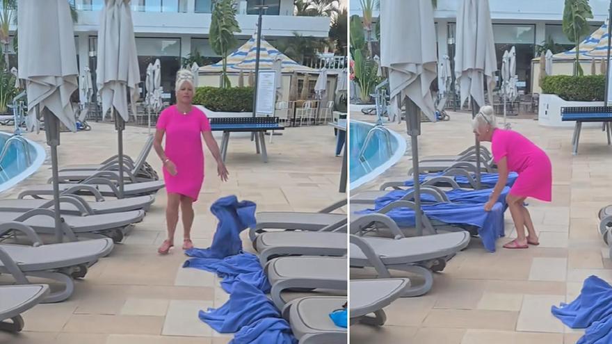 La venganza de una turista británica contra los "acaparadores" de tumbonas en Tenerife arrasa en redes