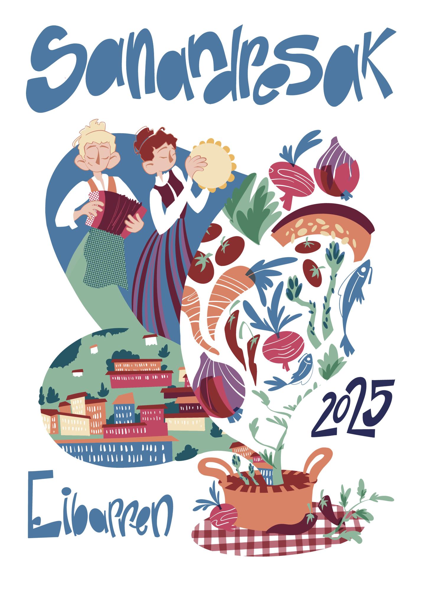 Cartel ganador del concurso de las fiestas de San Andrés de 2025