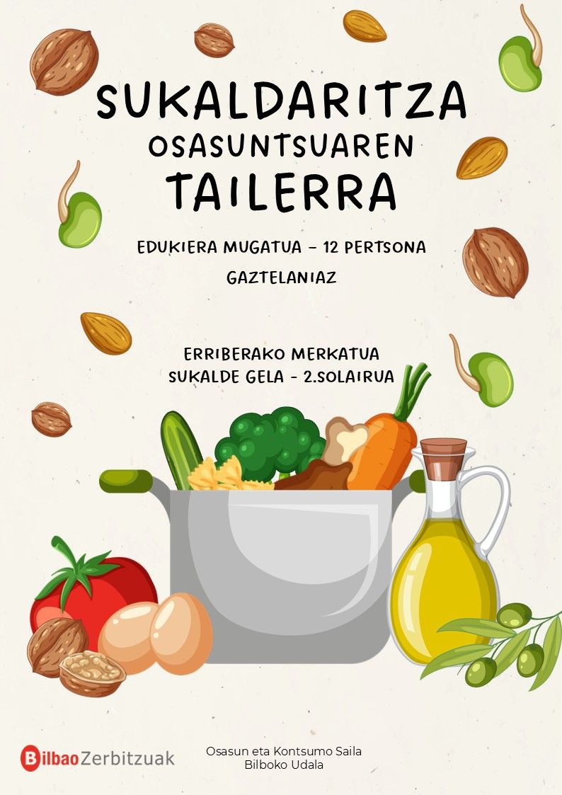 Sukaldaritza osasuntsuaren tailerraren kartela.