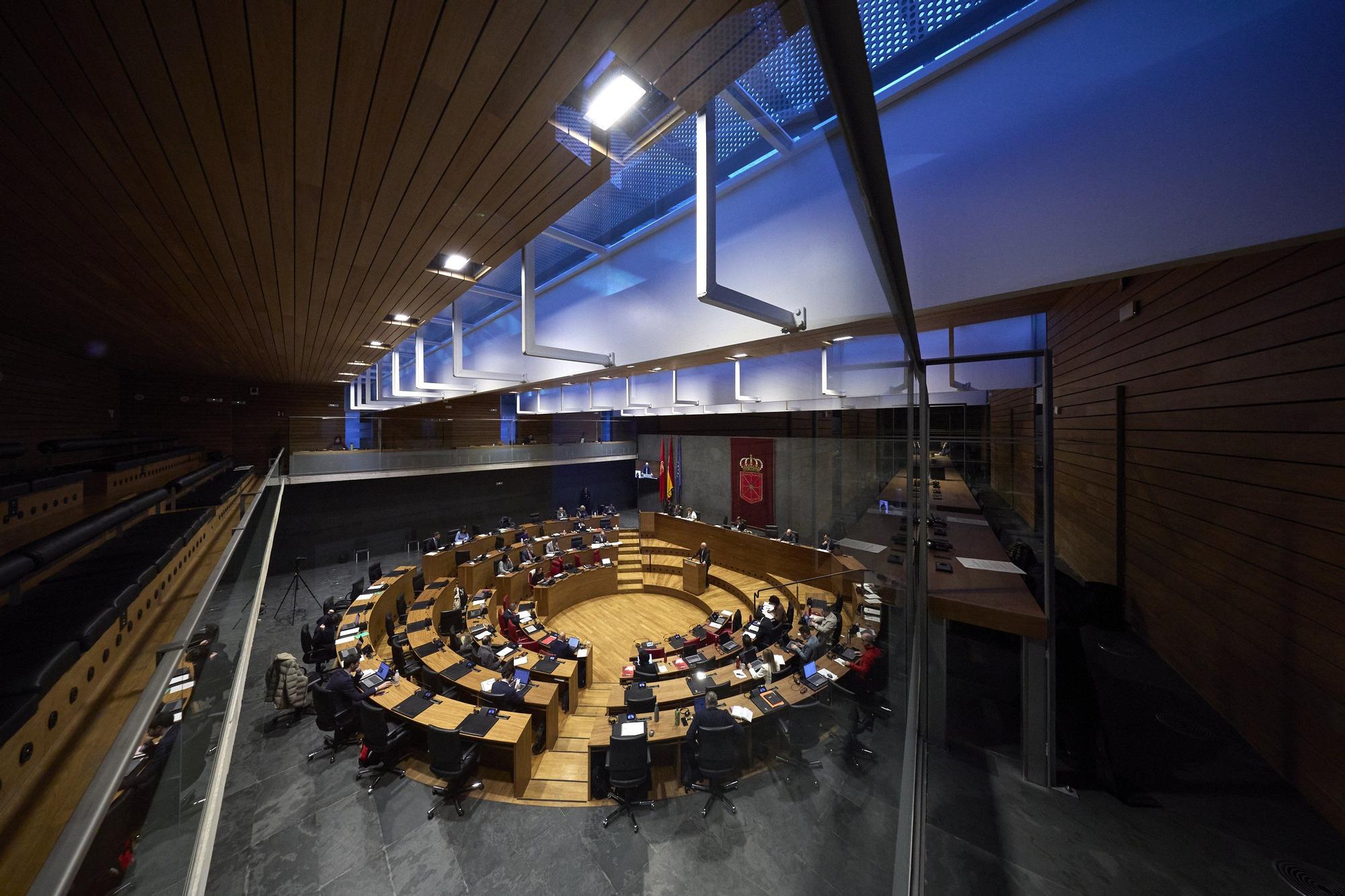 Fotos del pleno del Parlamento de Navarra del 27 de noviembre