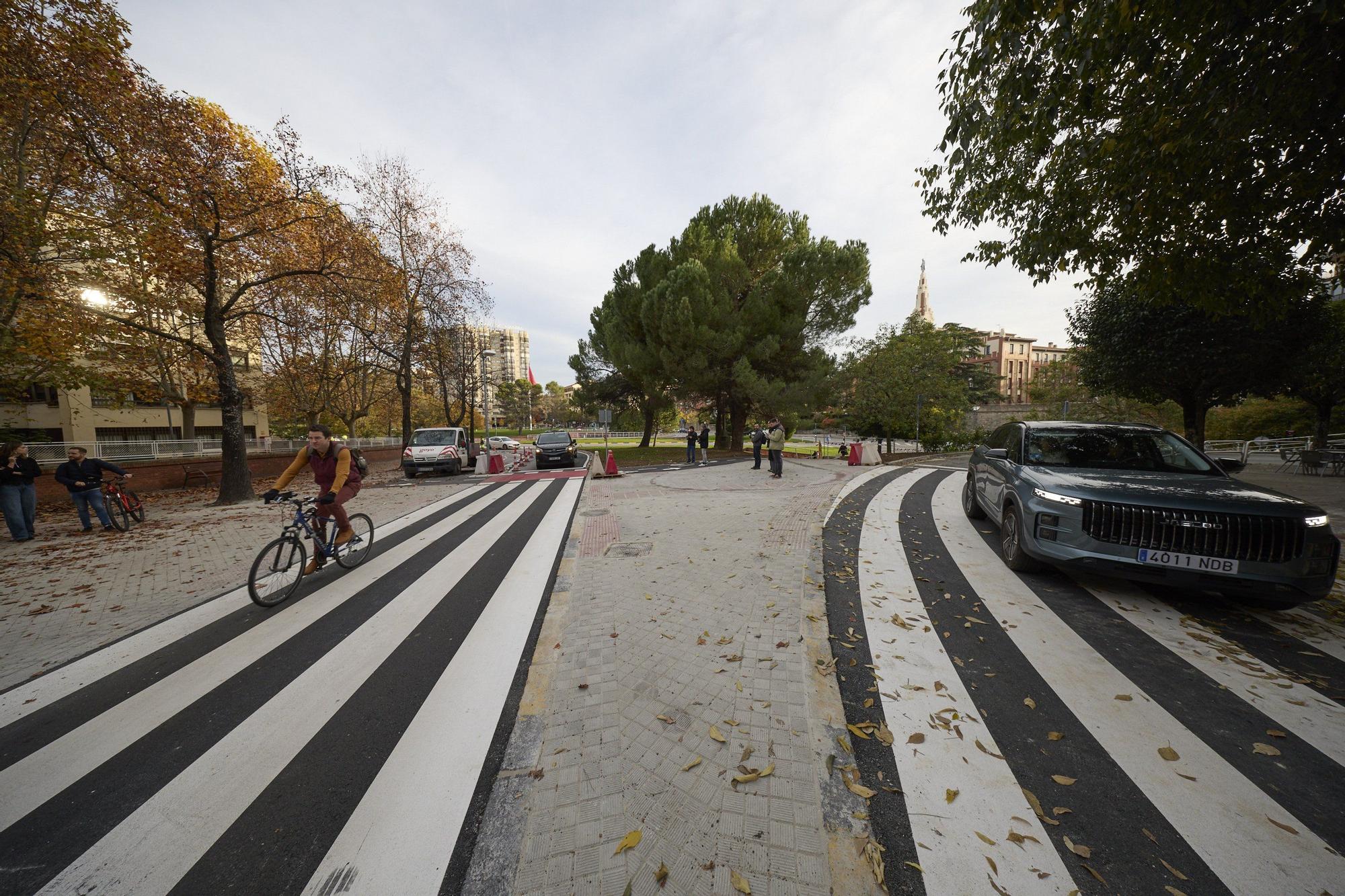 Fotos de la visita a las obras en el entorno de la plaza de los Fueros de Pamplona