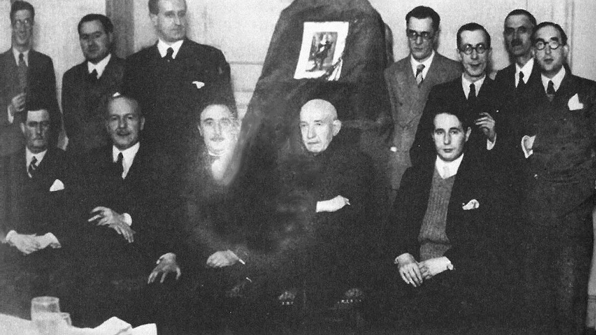 Comida celebrada el 7 de diciembre de 1935 en el Club Internacional de Bilbao para planear el futuro musical de la villa.