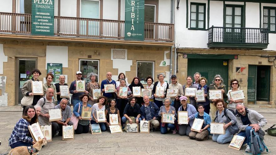 Garabateando Bidasoa: cien domingos dibujando al aire libre