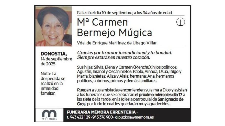 Mª CARMEN BERMEJO MUGICA