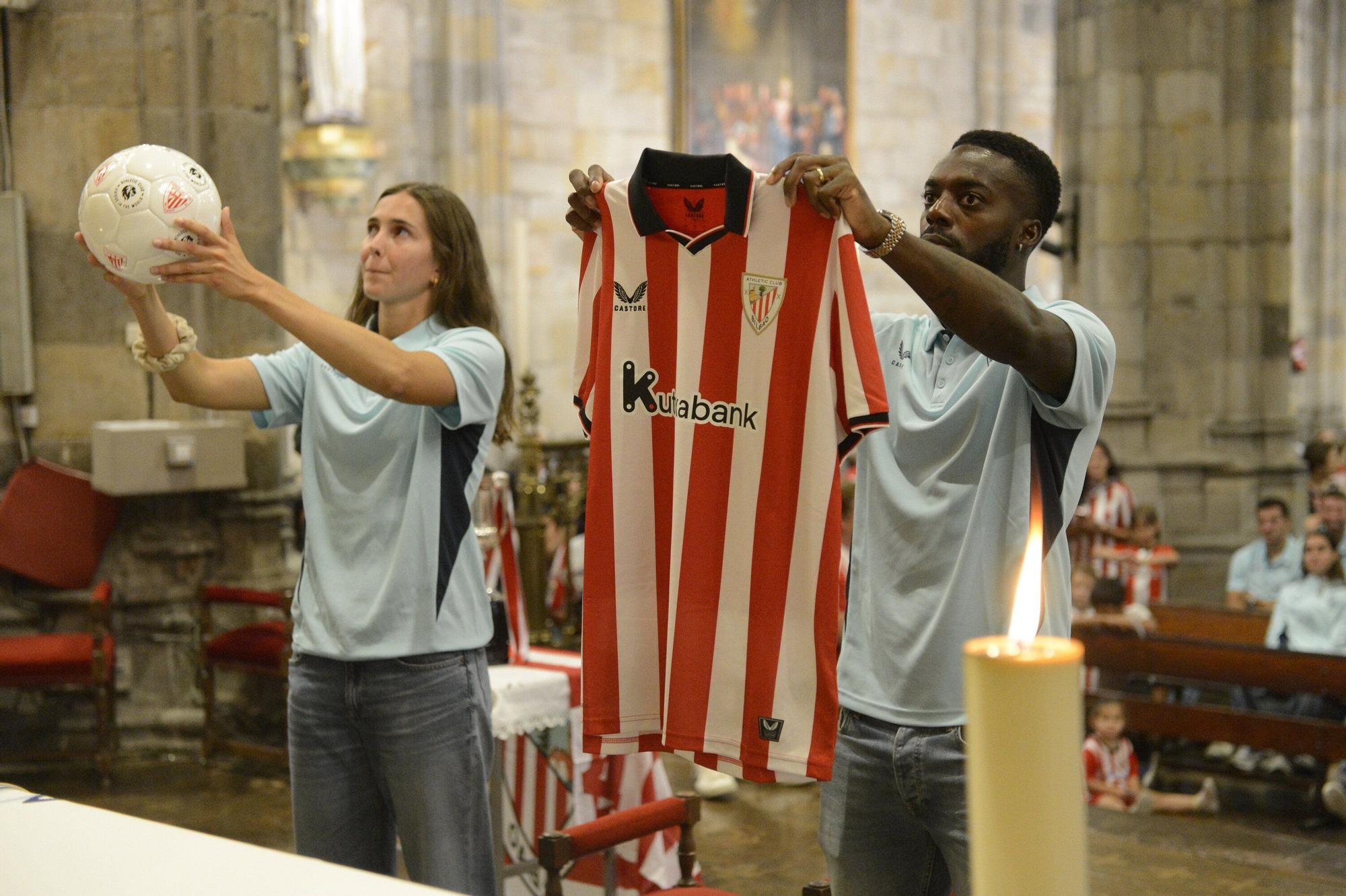 En imágenes: así ha sido la visita del Athletic a la Amatxu de Begoña