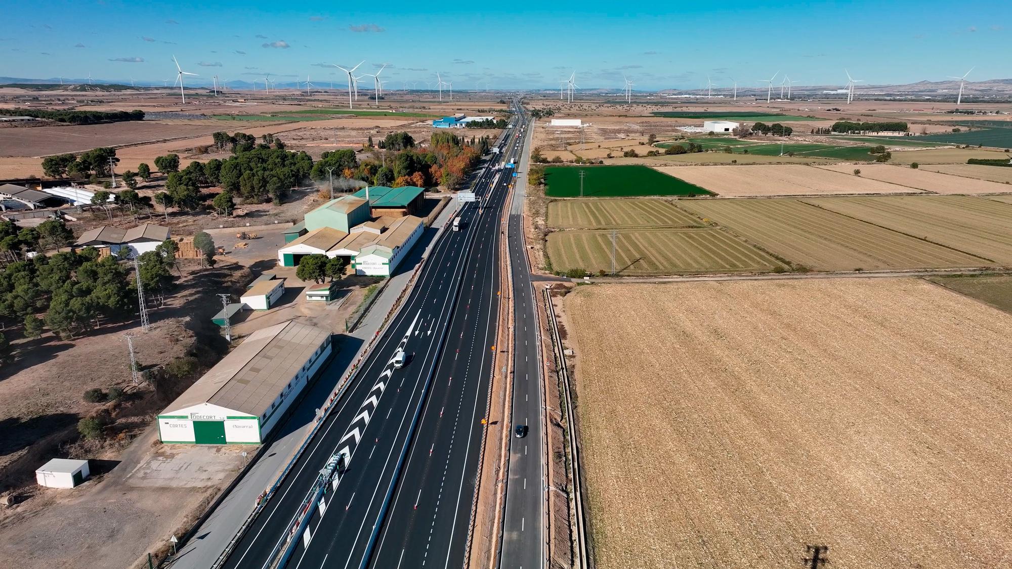 Puesta en servicio de la A-68 entre Gallur y Mallén con su apertura hasta Navarra