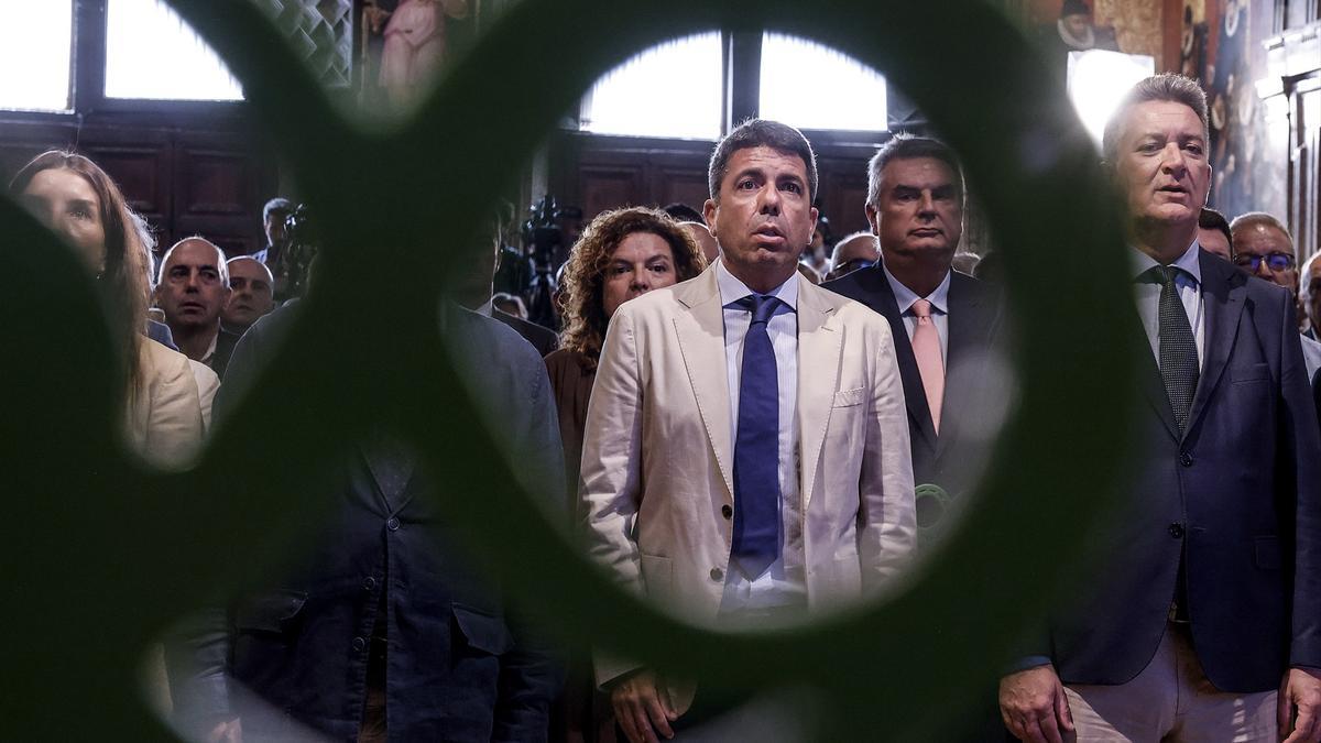 Carlos Mazón, en la entrega de unos reconocimientos en la Generalitat.
