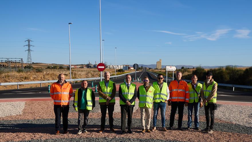Cohesión Territorial concluye las obras de la glorieta de Caparroso en la N-121, que da un acceso más seguro al polígono industrial y elimina la actual intersección