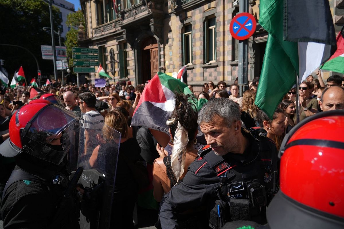Manifestación en Bilbao en apoyo al pueblo palestino y a la flotilla