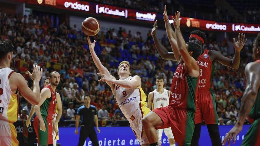 La selección española de baloncesto cae ante Portugal en su primer ensayo previo al Eurobasket
