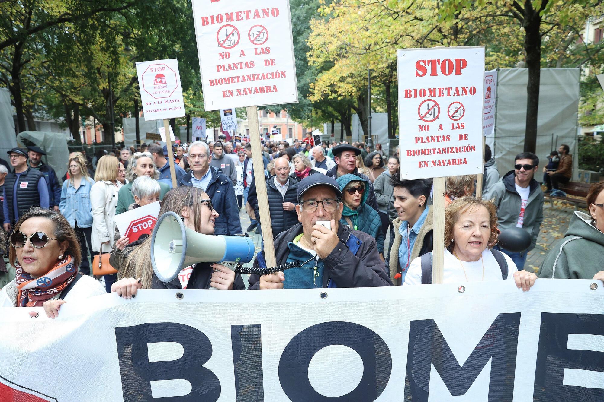 Una manifestación reclama en Pamplona una moratoria a la instalación de plantas de biometanización