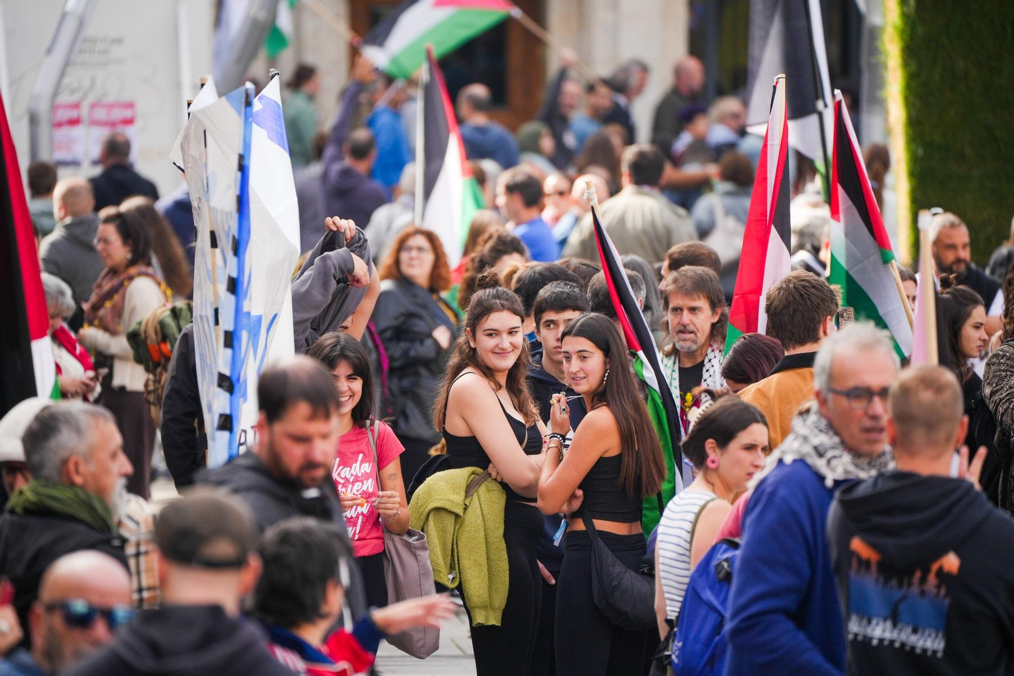 Manifestación en favor del pueblo de Gaza en Vitoria