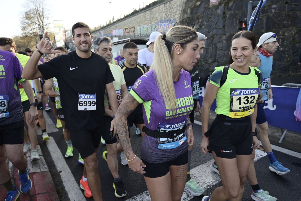 Ilusión y concentración en la salida de la Behobia-San Sebastián