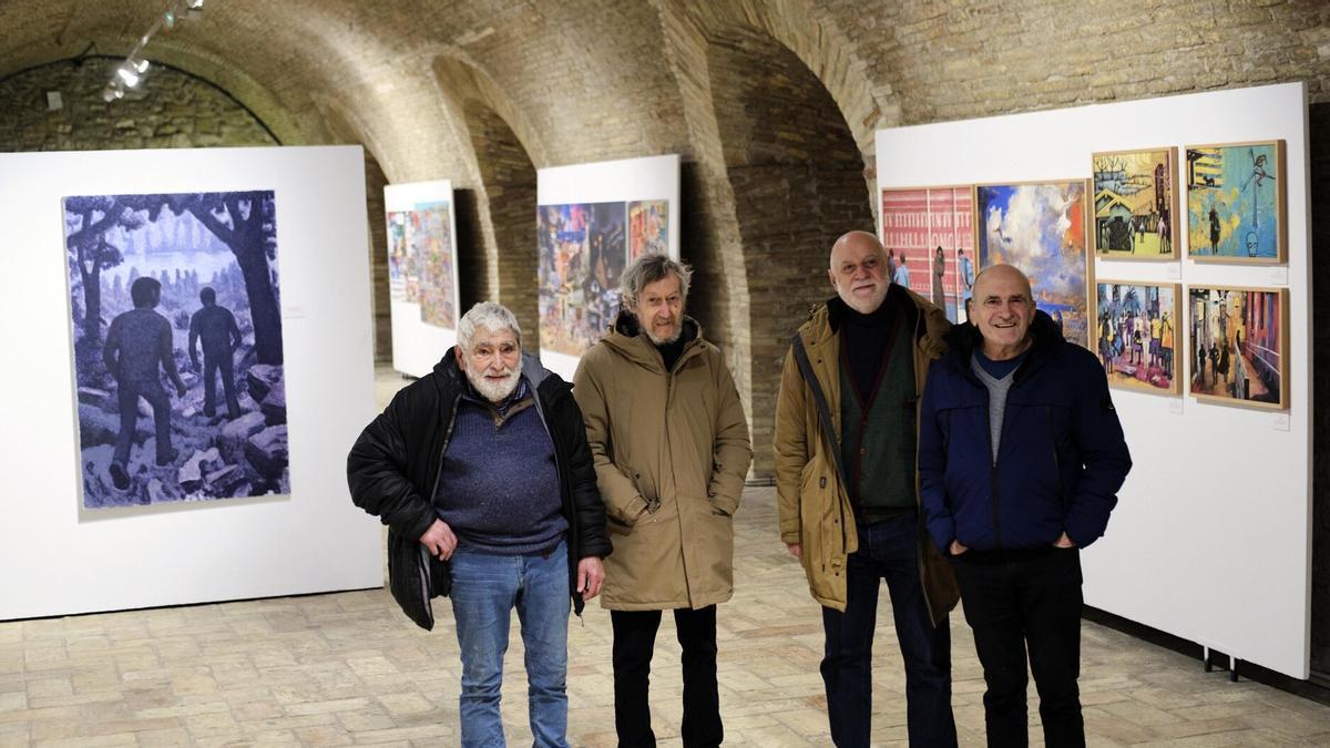 Joaquín Resano, Pedro Osés Navaz, Javier Mina y Ernesto Murillo ‘Simónides’.