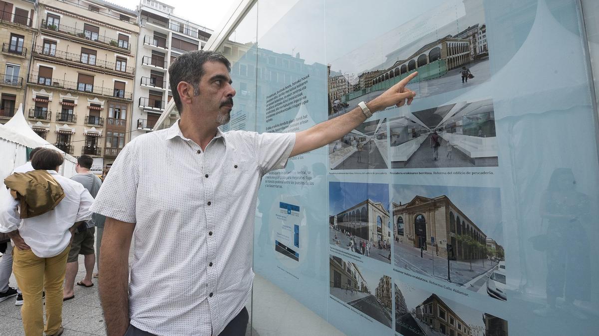 Goia durante el anuncio de la remodelación de La Bretxa.