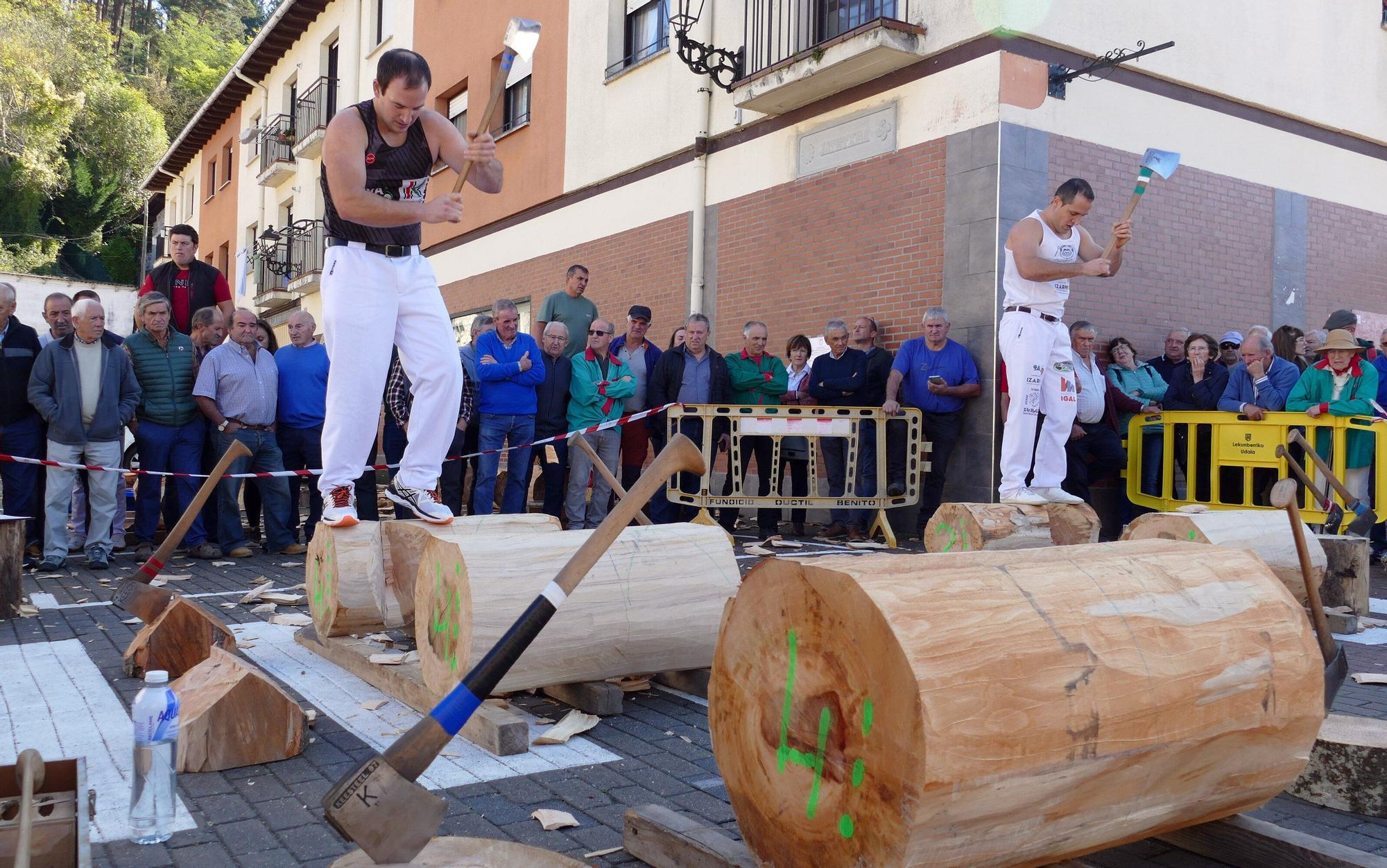 Fotos del Campeonato Navarro de Aizkora en Lekunberri