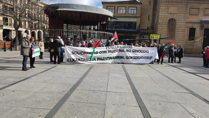 Estella-Lizarra protesta contra la masacre en Palestina