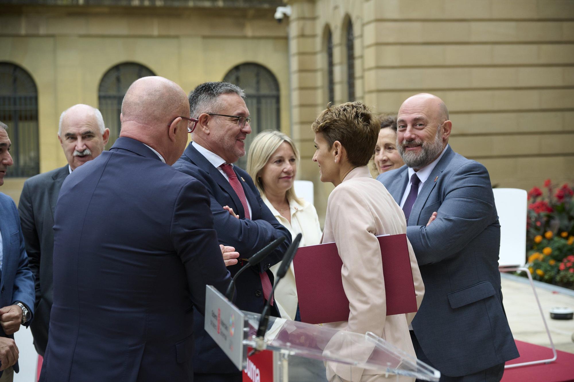 Rueda de prensa de María Chivite en la presentación del balance de mitad de legislatura