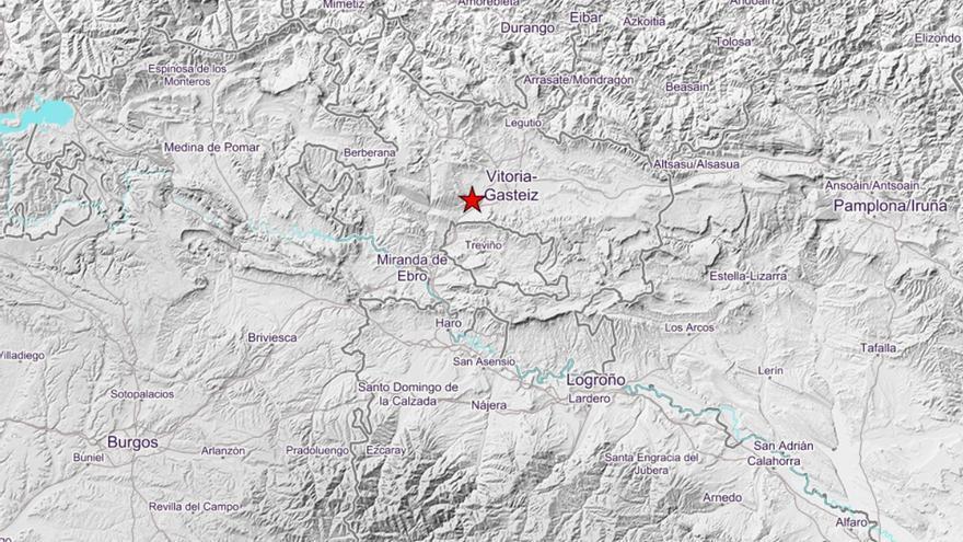 Álava tiembla por un terremoto de magnitud 4 con epicentro en Iruña Oka