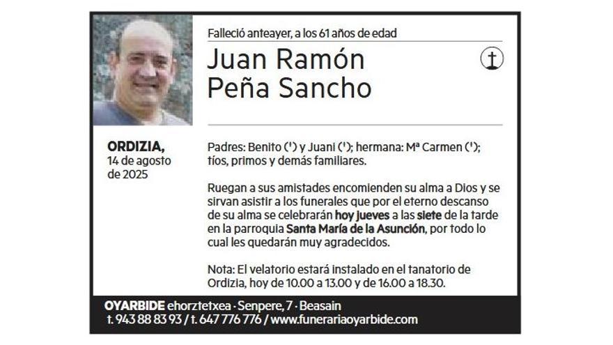 JUAN RAMON PEÑA SANCHO