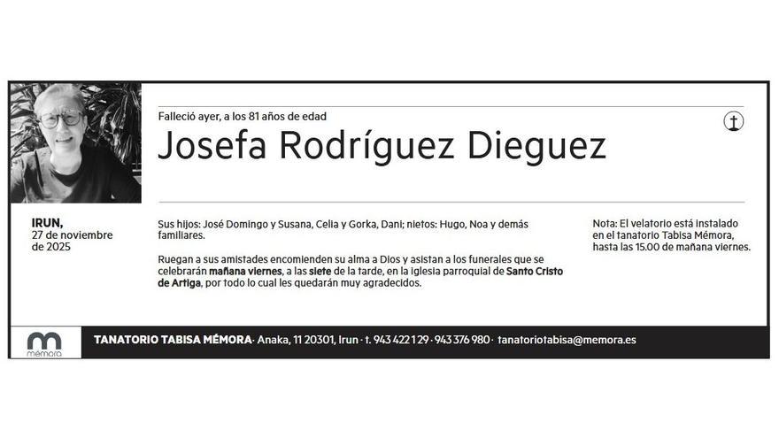 JOSEFA RODRIGUEZ DIEGUEZ