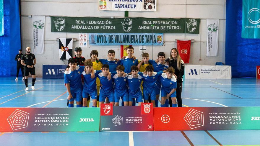 Duro castigo de Navarra en el debut frente a los anfitriones en el campeonato de fútbol sala sub-14 y sub-16