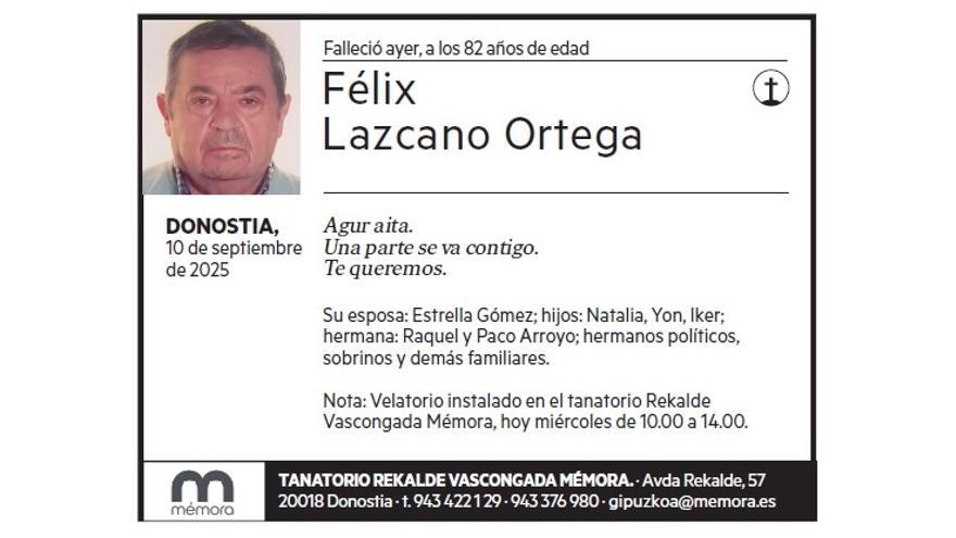 FELIX LAZKCANO ORTEGA