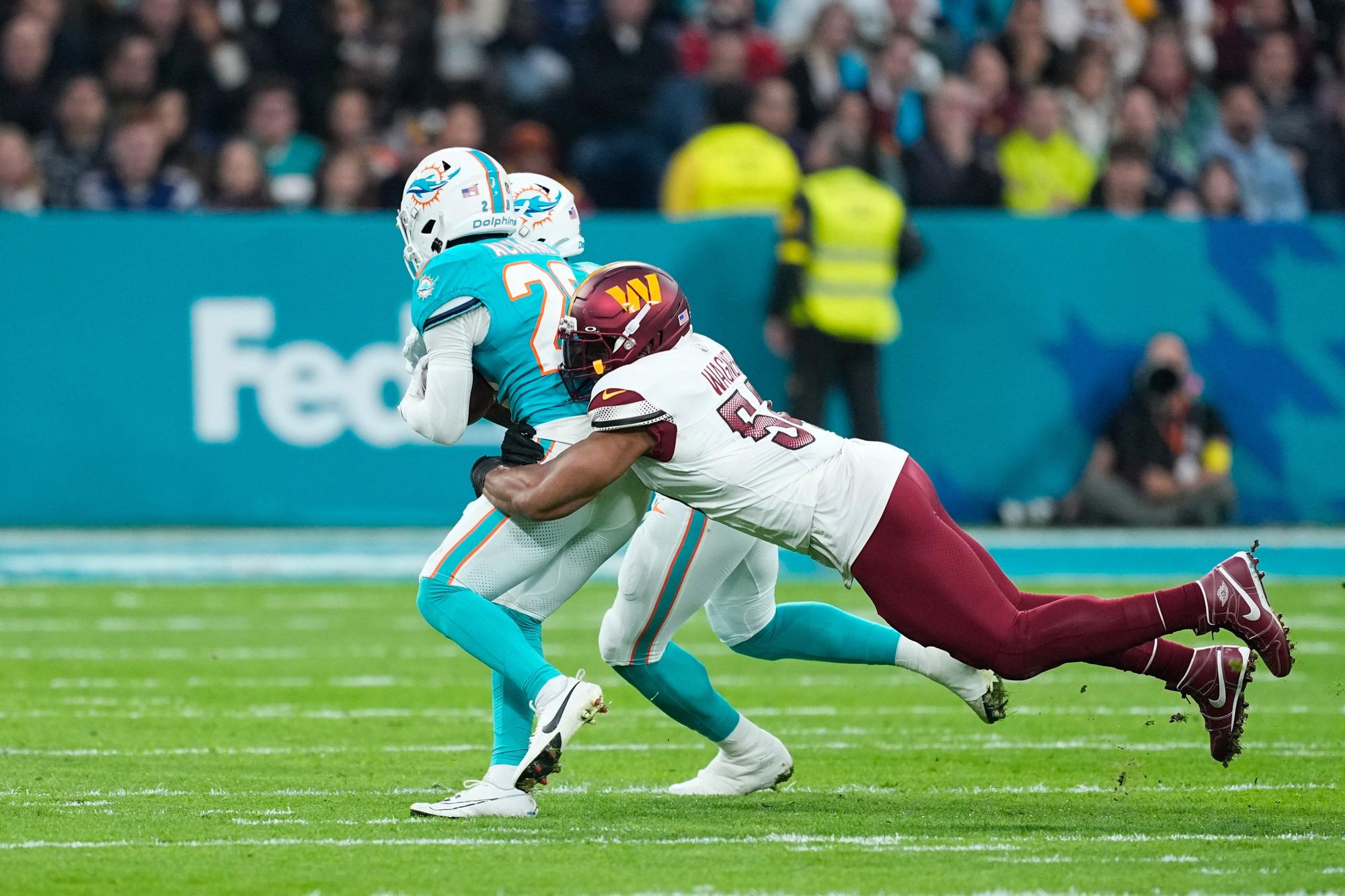 En imágenes: Los Dolphins ganan en la prórroga (16-13) a los Commanders en el histórico primer partido de la NFL en España