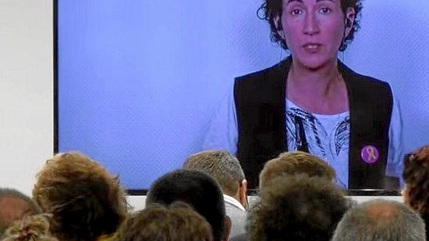 Marta Rovira intervino ayer telemáticamente en el Consell Nacional de ERC.  | FOTO: E. P.