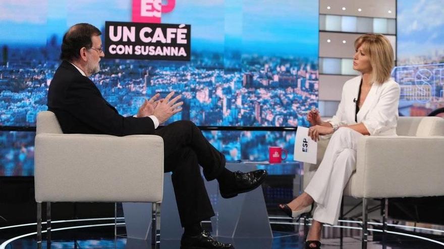 Rajoy, durante la entrevista con Susanna Griso.