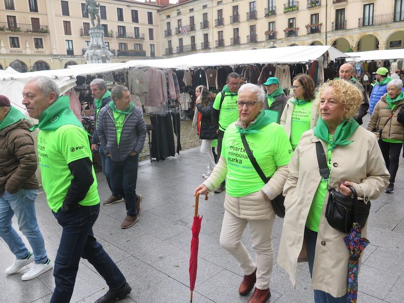 La marcha contra el cáncer de Urretxu y Zumarraga, en imágenes